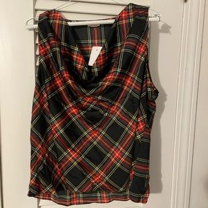 JCrew sleeveless plaid top never worn